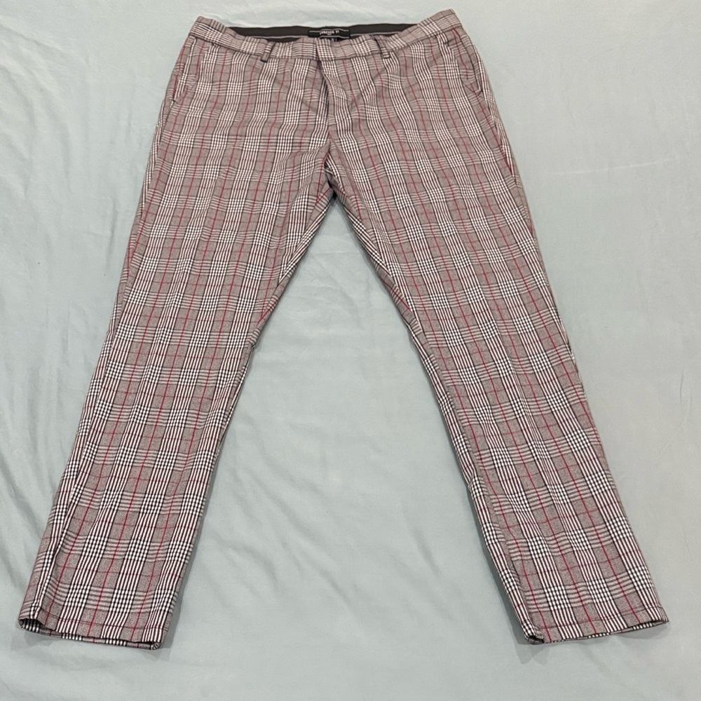 Forever 21 Red and Black Checkered Men's Pants
